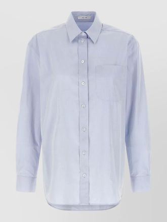 The Row gavina long sleeve shirt straight cut collar