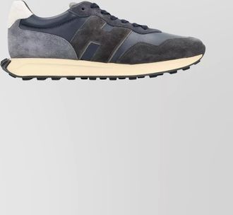 Hogan low-top suede sneakers rubber sole