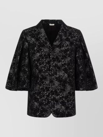 Comme Des Gar&ccedil;ons abstract jacquard single-breasted coat