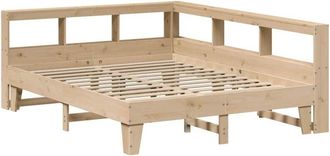 vidaXL Cama Con Estanter&iacute;a Sin Colch&oacute;n Madera Maciza De Pino 150x200cm Vidaxl