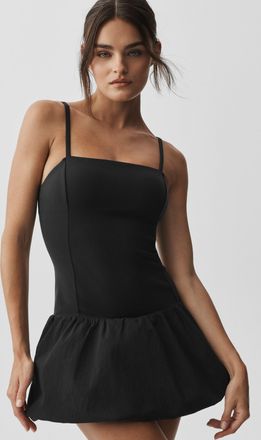 Alo | Airbrush Love Match Tennis Dress in Black, Size: Medium