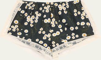 Eres Moi Floral-Print Twill Shorts