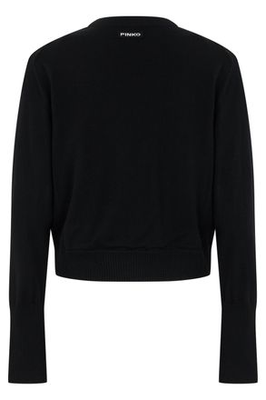 Pinko Wool with Decorative Buttons Sweater - Black