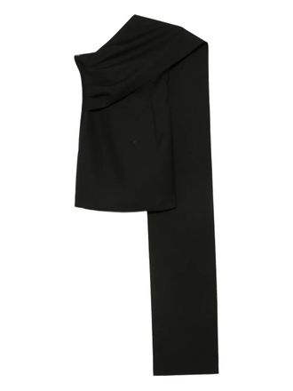 Róhe one-shoulder mini dress - Black