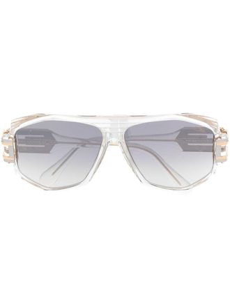 Cazal oversized-frame gradient-lens sunglasses - unisex - Acetate/Gold Plated Metal - 59 - Neutrals