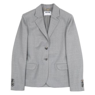 Moschino Blazers, female, Gray, Size: XS Blazers