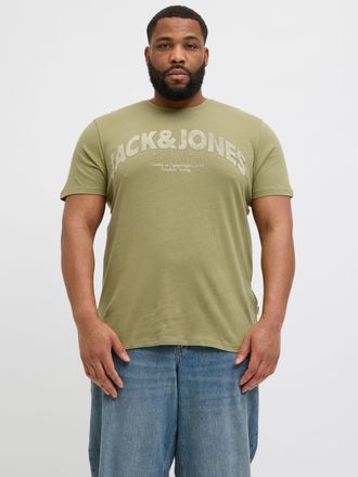 Jack & Jones Plus Size Print-Shirt »JORALMERIA BOLD BRANDING TEE SS CN PLS« mit Logo Print