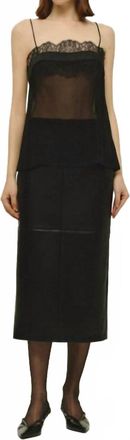 Elodie Womens Remy Lace Tank Top In Black