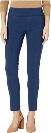Elliott Lauren Control Stretch Pull-On Ankle Pants With Back Slit Detail In Navy