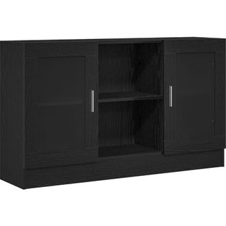 vidaXL Sideboard Black 120 x 30.5 x 70 cm Engineered wood Vidaxl
