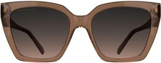 Kendra Scott Dira 56mm Gradient Tea Cup Sunglasses in Light Brown at Nordstrom