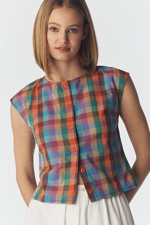 Lisa Says Gah Madeline Button-Front Top