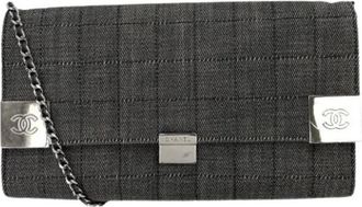 Chanel Pre-owned Vintage Denim Clutch - - Pre-owned - Donna - Grigio - ONE SIZE