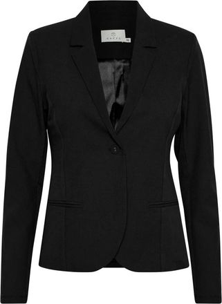 Kaffe Stijlvolle Jillian Blazer Zwart Diep - Dames - Blazers - Zwart - 3XL - Leer - Jassen