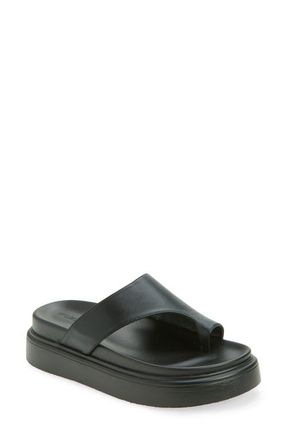 Tony Bianco Jazzy Toe Loop Sandal in Black Nappa at Nordstrom, Size 6