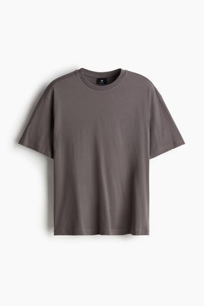 H&M T-Shirt in Loose Fit - Grau