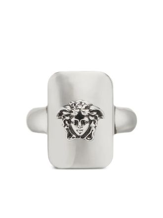Versace Medusa-head square ring - men - Metal - 23 - Silver