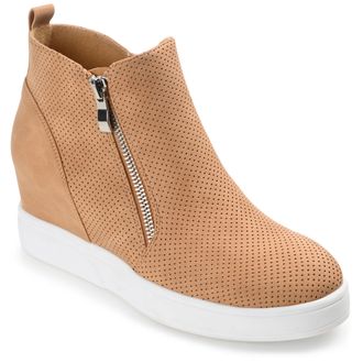 Journee Collection Women & apos;s Pennelope Medium and Wide Width Wedge Sneakers