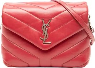Saint Laurent 2017 Toy Matelasse Monogram LouLou leren crossbodytas - Rood