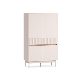 Petits Meubles Armario bajo 4 puertas estratificado 91.9cm marr&oacute;n
