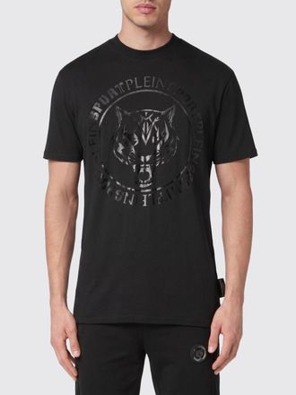 Plein Sport T-shirt slim fit in cotone con stampa grafica e logo tono su tono