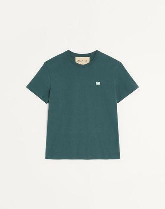 Valentino Cotton T-Shirt With Vlogo Patch