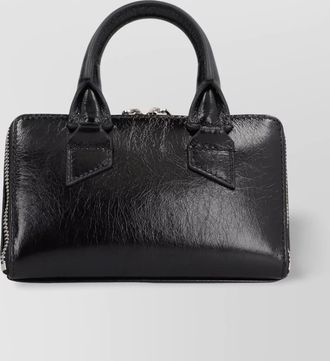 The Attico stiff handle mini leather bag