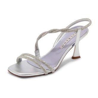 Albano High Heel Sandals, female, Gray, Size: 6 US 3298 Metallizzato con Strass