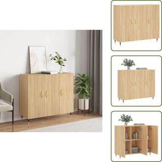 vidaXL The Living Store Credenza Rovere Sonoma 90x34x80 cm in Legno Multistrato - Credenza moderna