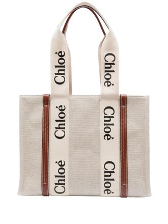 Chlo&eacute; Beige Woody Large Tote