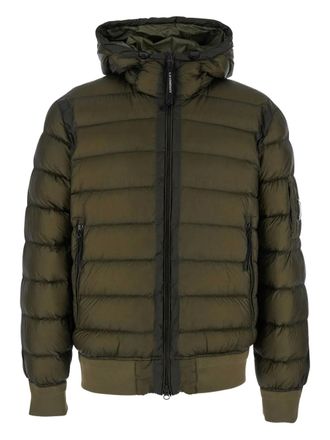 C.P. Company lent-detail down jacket - men - Polyamide/Nylon/Polyamide/Polyester/Duck Down/Feather - M - Green