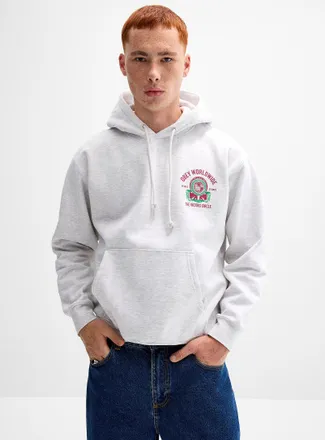 Obey Mens Vicious Circle fleece-lined hoodie Relaxed fit