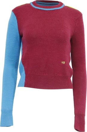 Victoria Beckham Colorblocked Sweatshirt in Multicolor Wool