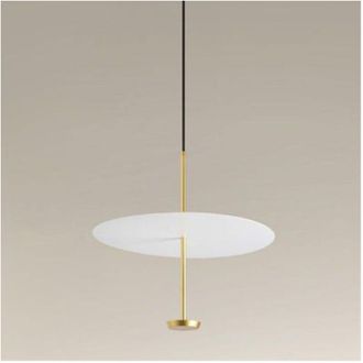 Trade Shop Trade Shop Traesio - Trade Shop - Luz Summary 6500k Led 18w Disco Paralum Piatto Bianco Oro Tondo 33207