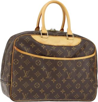 Louis Vuitton Deauville Handbag Monogram Canvas Brown Canvas Handbag (Pre-Owned)