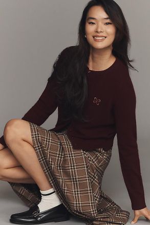 Maeve The Juliet Cashmere Cardigan Sweater: Logo Edition by Maeve