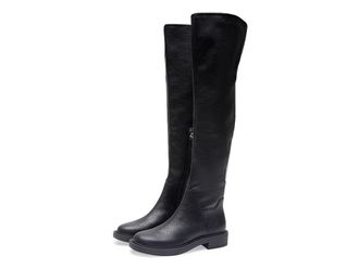Aerosoles Golla Womens Boots Black Pebbled Stretch Faux Leather : 6.5 B - Medium