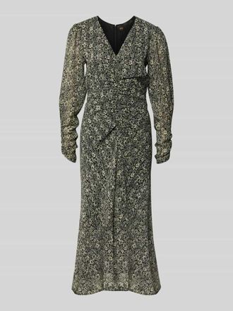 Boss Orange by Hugo Boss BOSS Orange Tailliertes Freizeitkleid mit Allover-Muster in Black, Gr&ouml;&szlig;e 34