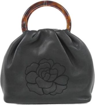 Chanel Pre-owned Vintage Leren Handtas - Dames - Vintage Handtas - Zwart - ONE Size - Leer - Vintage