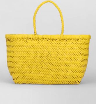 Dragon Diffusion beach bag braided handles woven design