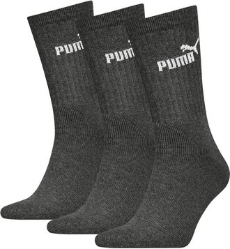 Puma Puma Unisex Adult Crew Socks (Pack of 3) (6 UK-8 UK) (Grey)