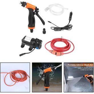 OEM Bomba De Agua De Alta Presi&oacute;n De 80 W Y 12 V - Caudal De 6 L/min - Presi&oacute;n De 130 Psi - Manguera De 6 M Para Lavado De Coches, Riego Y Limpieza De Ven