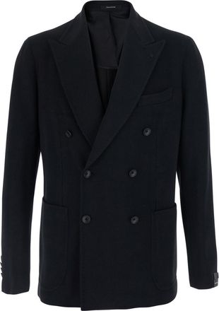 Tagliatore Black Peaked Lapel Blazer