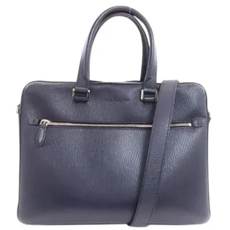 Ferragamo Pre-owned Handbags, male, Blue, Size: ONE SIZE Pre-owned Briefcase
