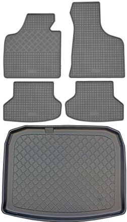 OEM Audi A3 8p Sportback (3/5 Puertas) De 09.2004 A 01.2013. Juego: Alfombrillas De Goma Para Coche + Alfombrilla Para Maletero