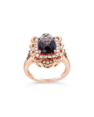 Le Vian 14K Rose Gold 3.22 Ct. Tw. Diamond & Smoky Quartz Ring
