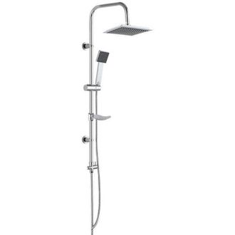 cofan Columna De Ducha Cuadrada 1 Funci&oacute;n, Columna De Ducha Cuadrada Para Ba&ntilde;o. El Kit Incluye: 1 Mango Con Una Funci&oacute;n De Hidroterapia, 1 Flexo Extensible 