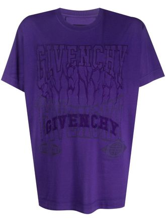 Givenchy T-shirt con ricamo - Viola