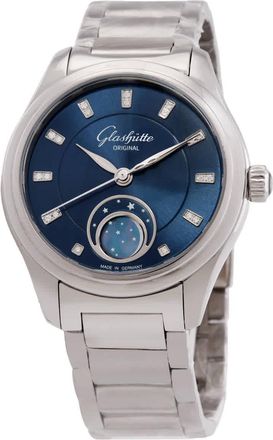 Glash&uuml;tte Original Serenade Luna Quartz Blue Dial Ladies Watch 1-35-14-03-02-14
