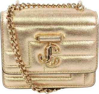 Jimmy Choo London Pre-owned Schoudertas - Dames - Vintage Mini Tas - Geel - ONE Size - Leer - Vintage